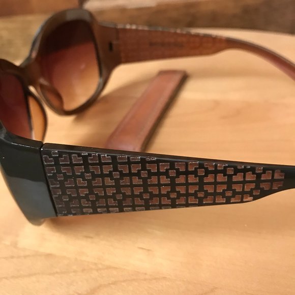 FINAL PRICE - NYS Collection Brown & Bronze Oversize Sunglasses w/Etched Arms #4 - Picture 5 of 8